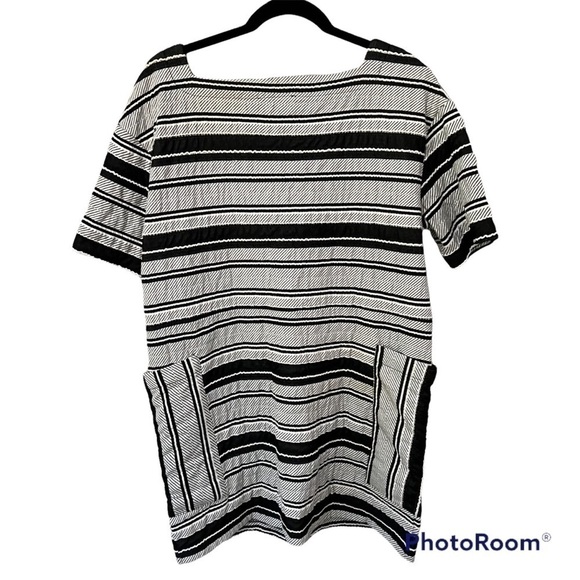 ZARA Trafaluc fall winter collection smock shirt tunic, 28, white black stripes - Picture 2 of 10